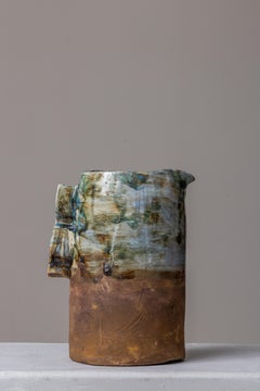 Unique Contemporary Ceramic Sculpture by Cathy Astolfi, Hand-Built Organic Stone