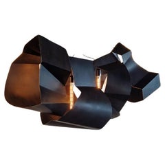Composición escultórica de acero y cera de diseño contemporáneo único de Cécile Geiger