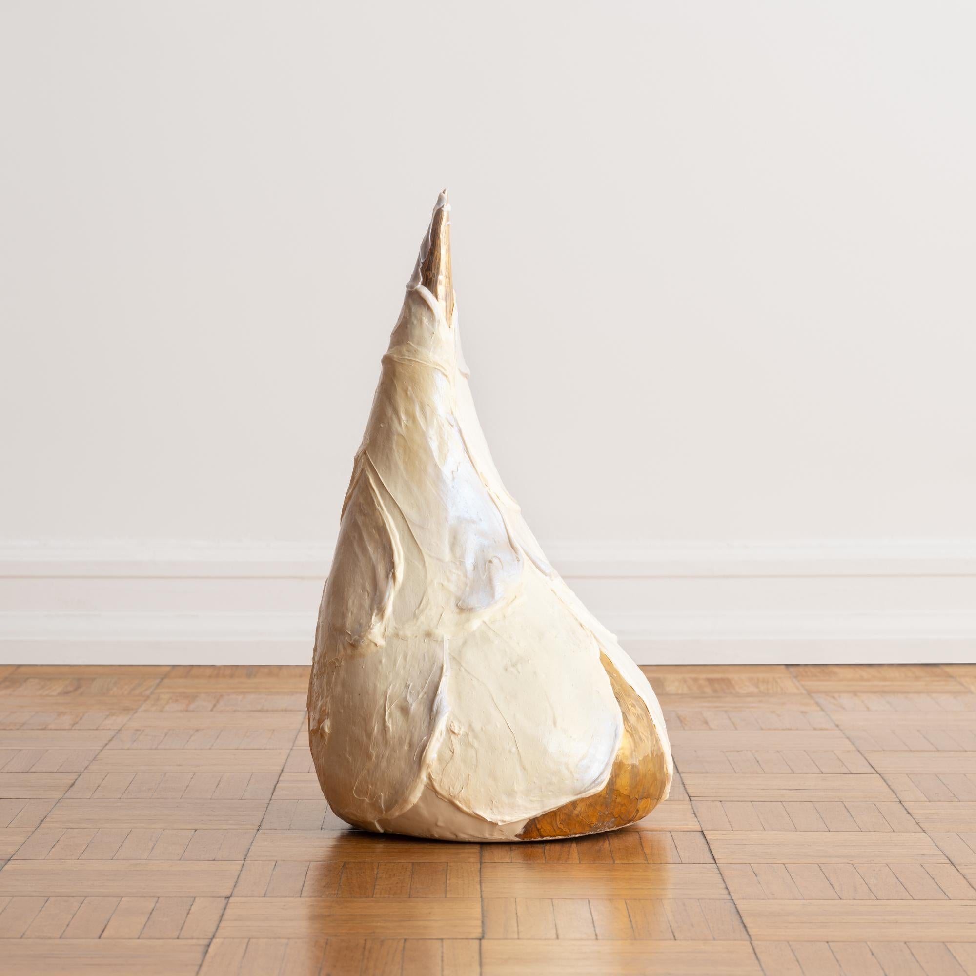 'Untitled (High)', by Ivana Brenner, is a unique, contemporary ceramic sculpture that can be placed on the floor, or any reliable surface. It can be paired with 'Untitled (Low)' for a dynamic feel, or as a standalone work that blurs the line between