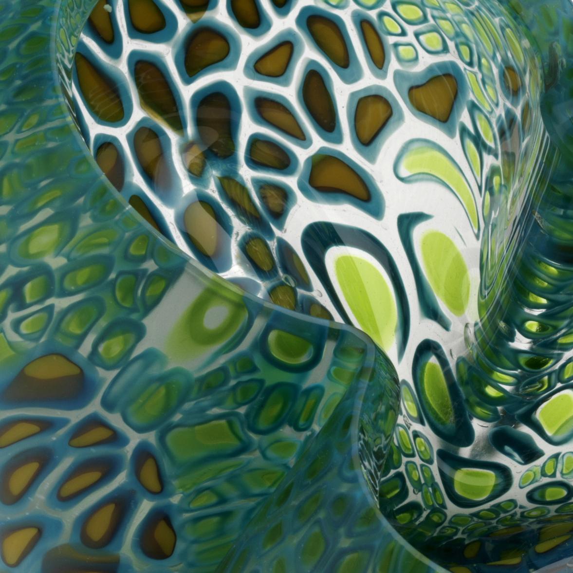 Dutch Unique Contemporary Green Glass Bowl by Barbara Nanning