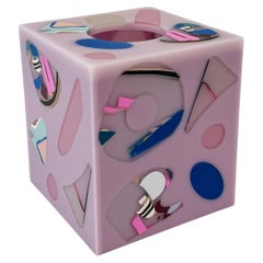 Unique Contemporary Resin Tissue Box in Lavender by Elyse Graham
