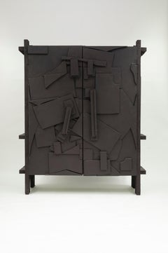 Unique Contemporary Sustainable Design Wooden Sculptural Cabinet by Teun Zwets