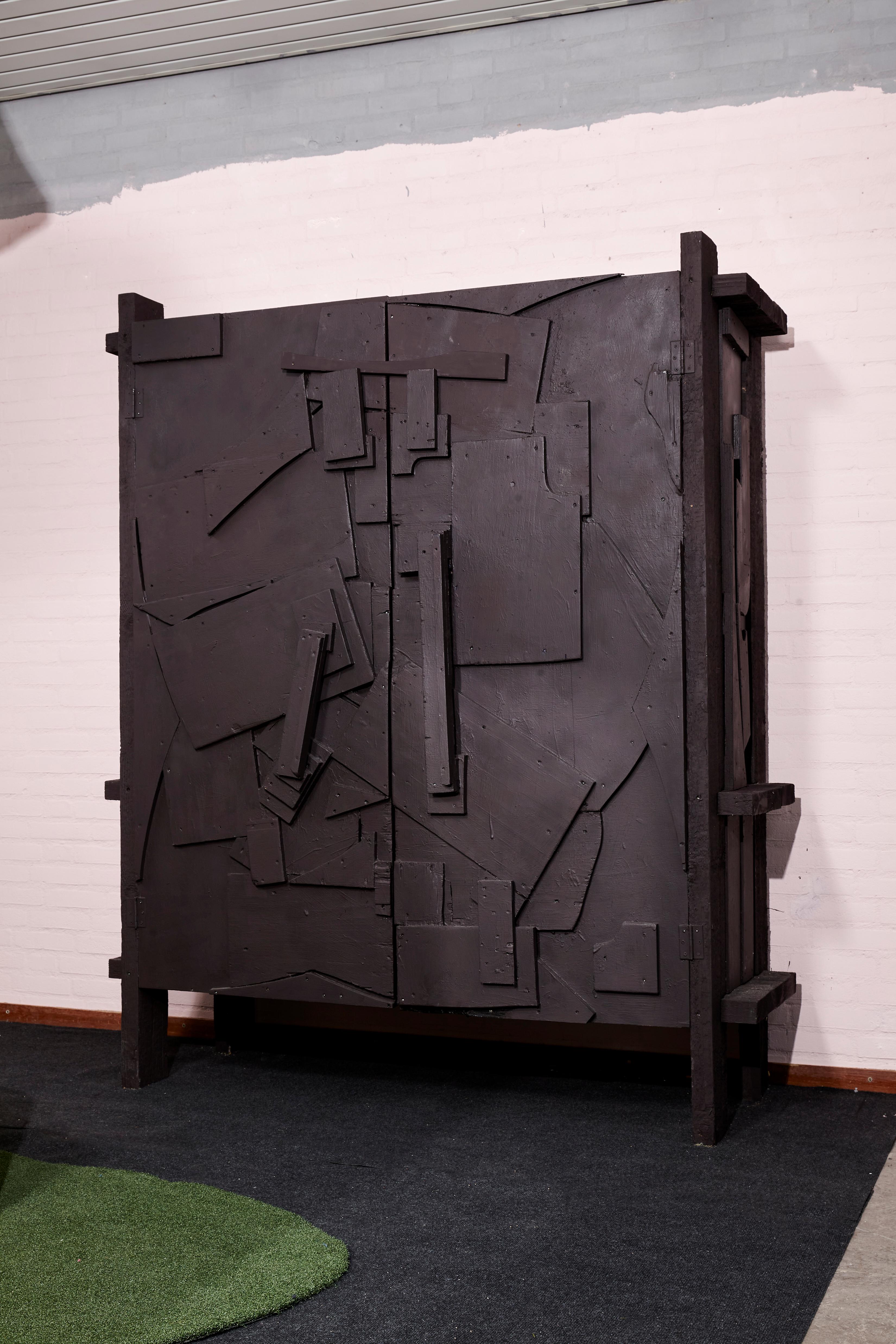 Dutch Unique Contemporary Sustainable Design Wooden Sculptural Cabinet by Teun Zwets For Sale