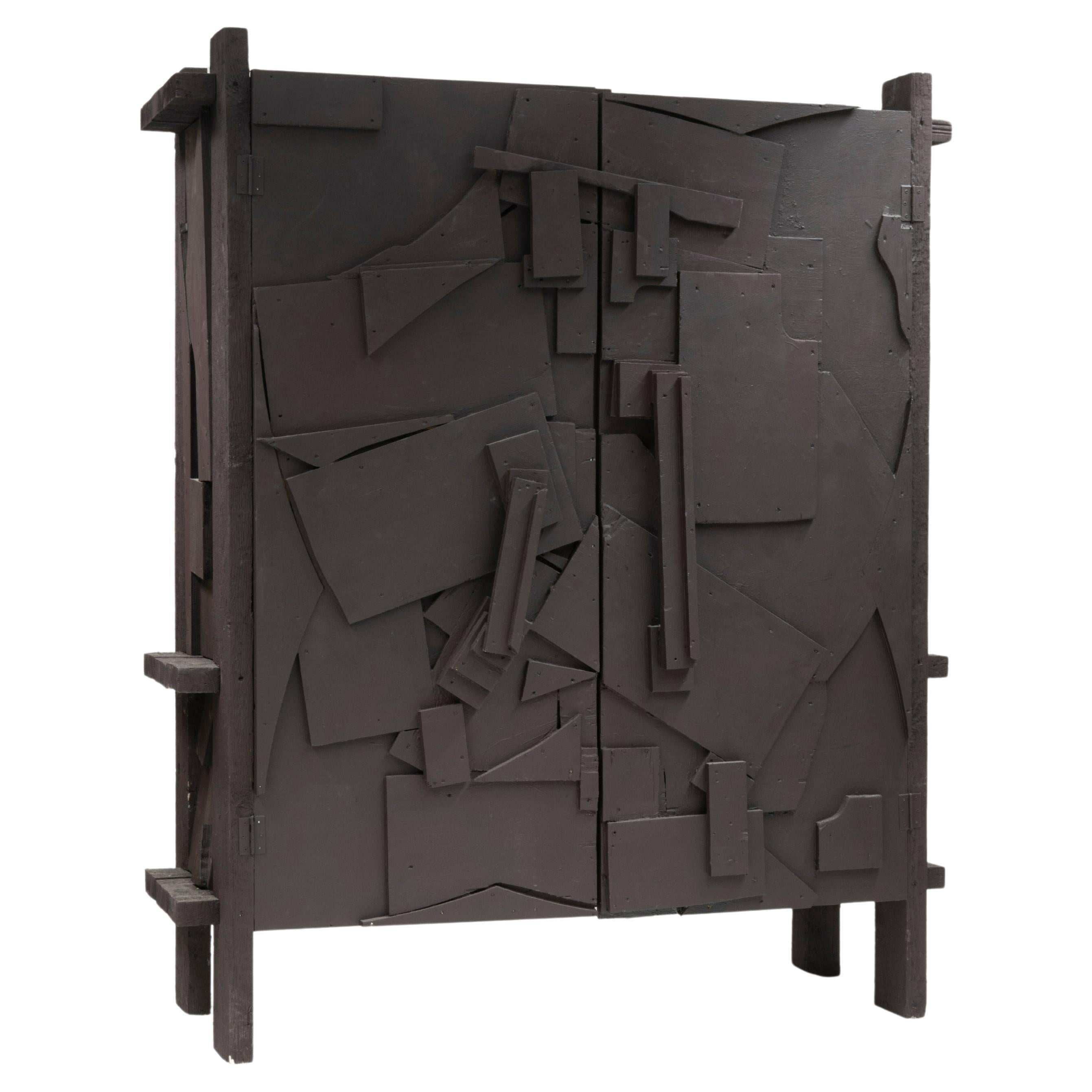 Armario escultórico de madera de diseño sostenible contemporáneo único de Teun Zwets