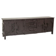 Comò scultoreo in legno dal design unico e sostenibile di Teun Zwets