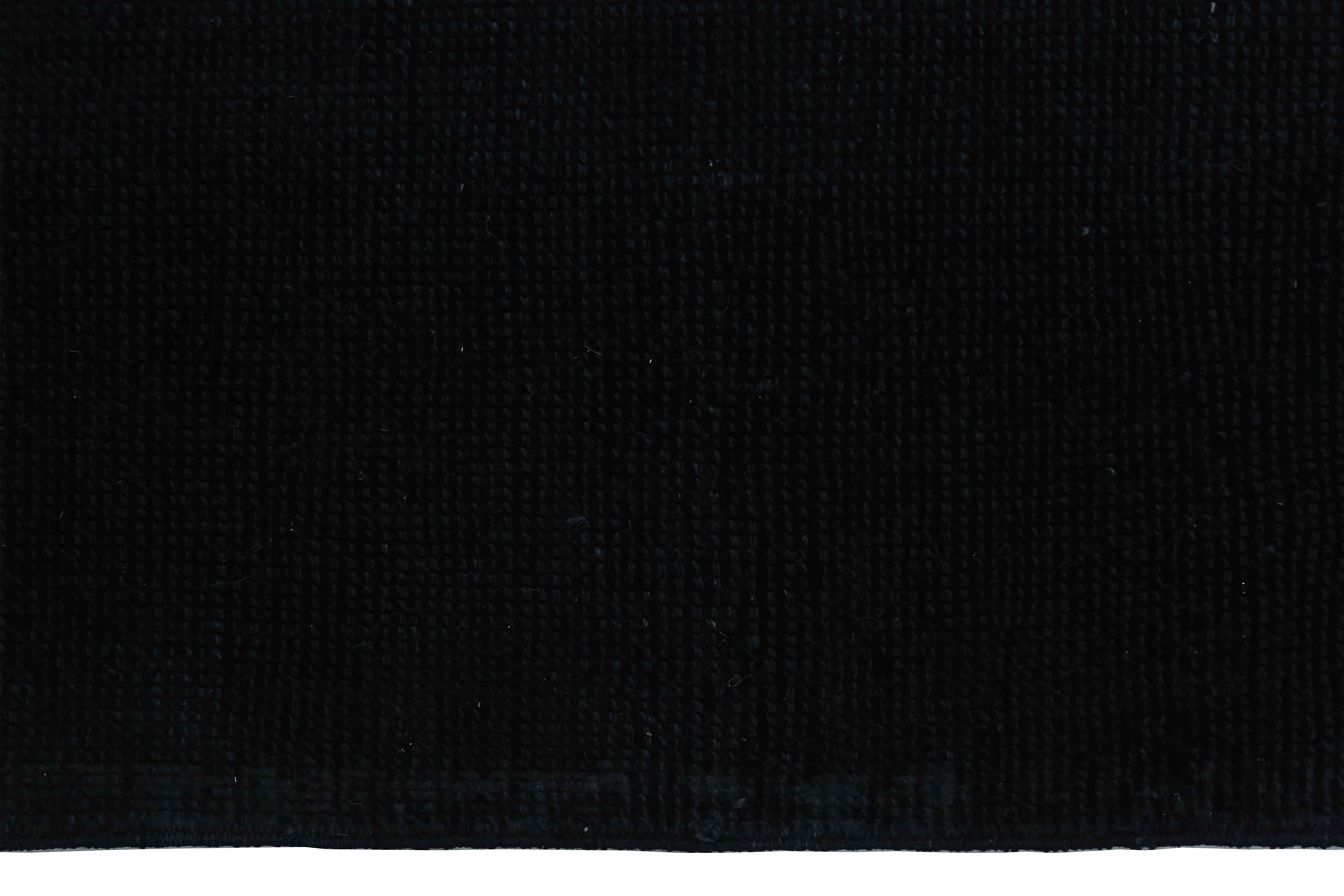 Tissé à la main Tapis turc contemporain unique Oushak en tous les couleurs noires en vente