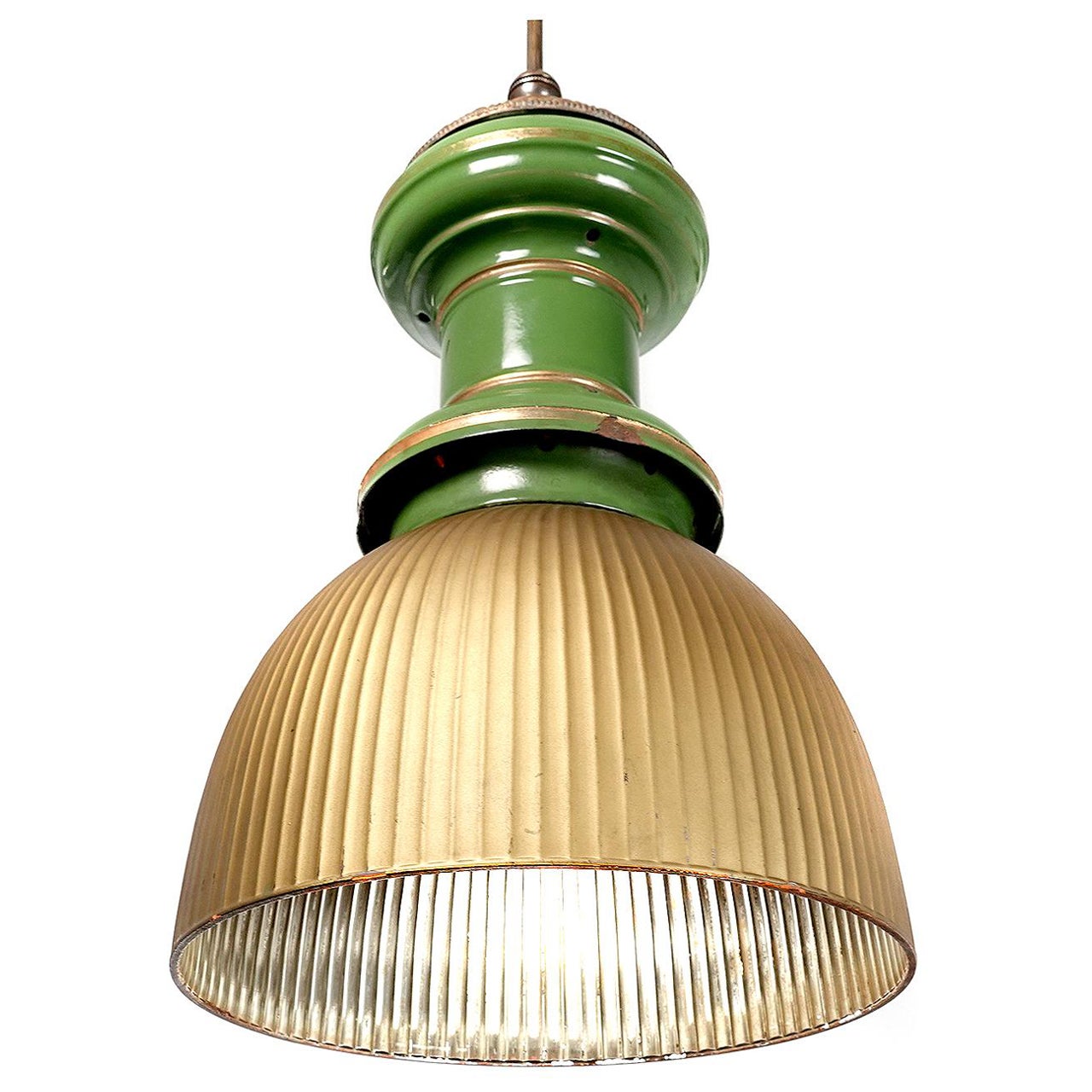 Unique Converted GasLamp with Huge Mercury GlassMirrored Shade