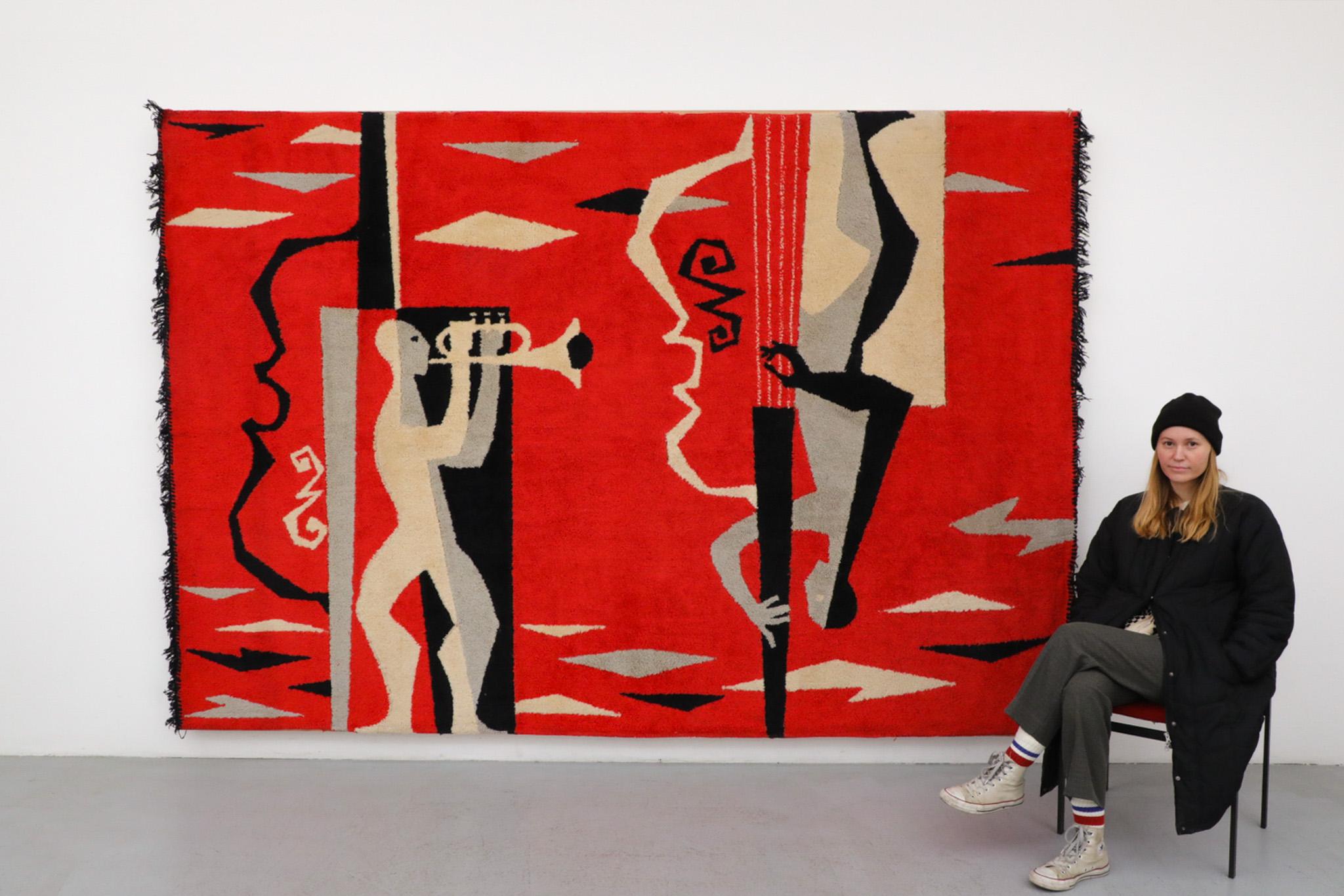 1950s Le Corbusier Inspired 'Modulor' Tapestry from Brussels Expo '58 For Sale 6