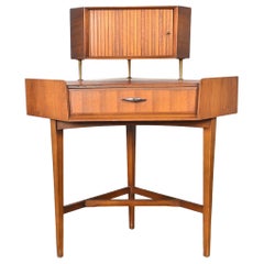 Unique Corner Writing Desk in Mahogany by Wrighton