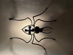Unique Cross Spider Wall Lamp Hand-Forged Masterpiece