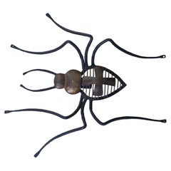 Unique Cross Spider Wall Lamp Hand-Forged Masterpiece Unique Cross Spider Wall Lamp Hand-Forged Masterpiece