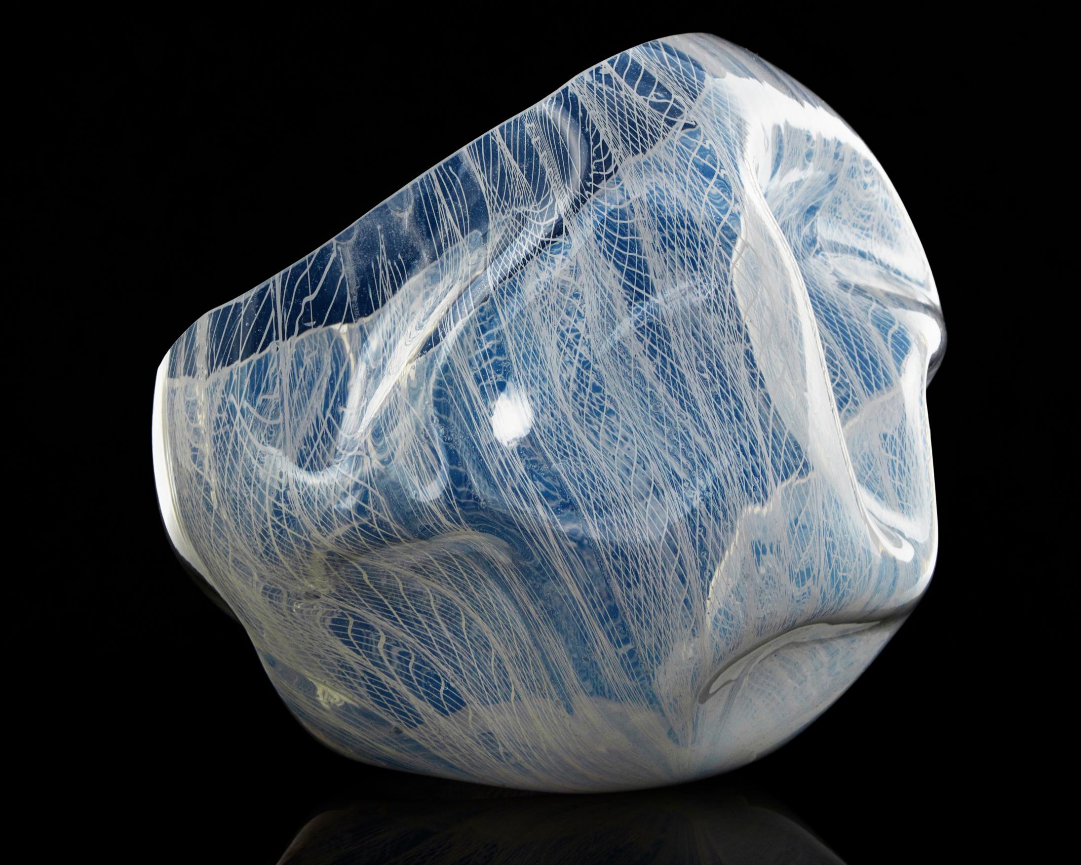 Unique Crumpled Sculptural Vessel by Jeff Zimmerman and James Mongrain In New Condition In New York, NY