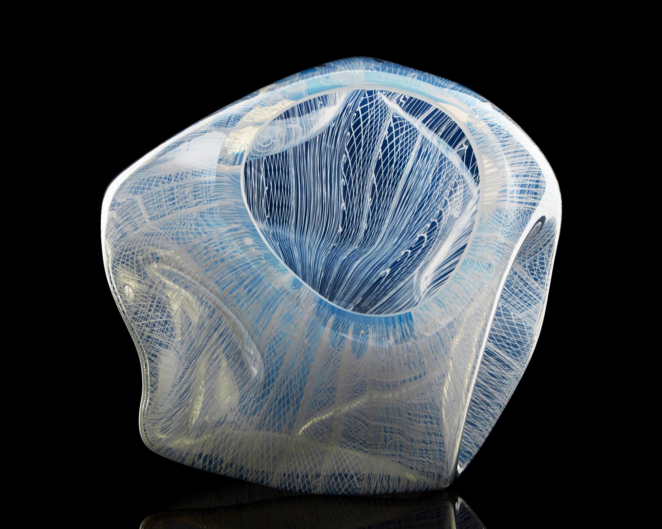 Unique Crumpled Sculptural Vessel by Jeff Zimmerman and James Mongrain In New Condition In New York, NY