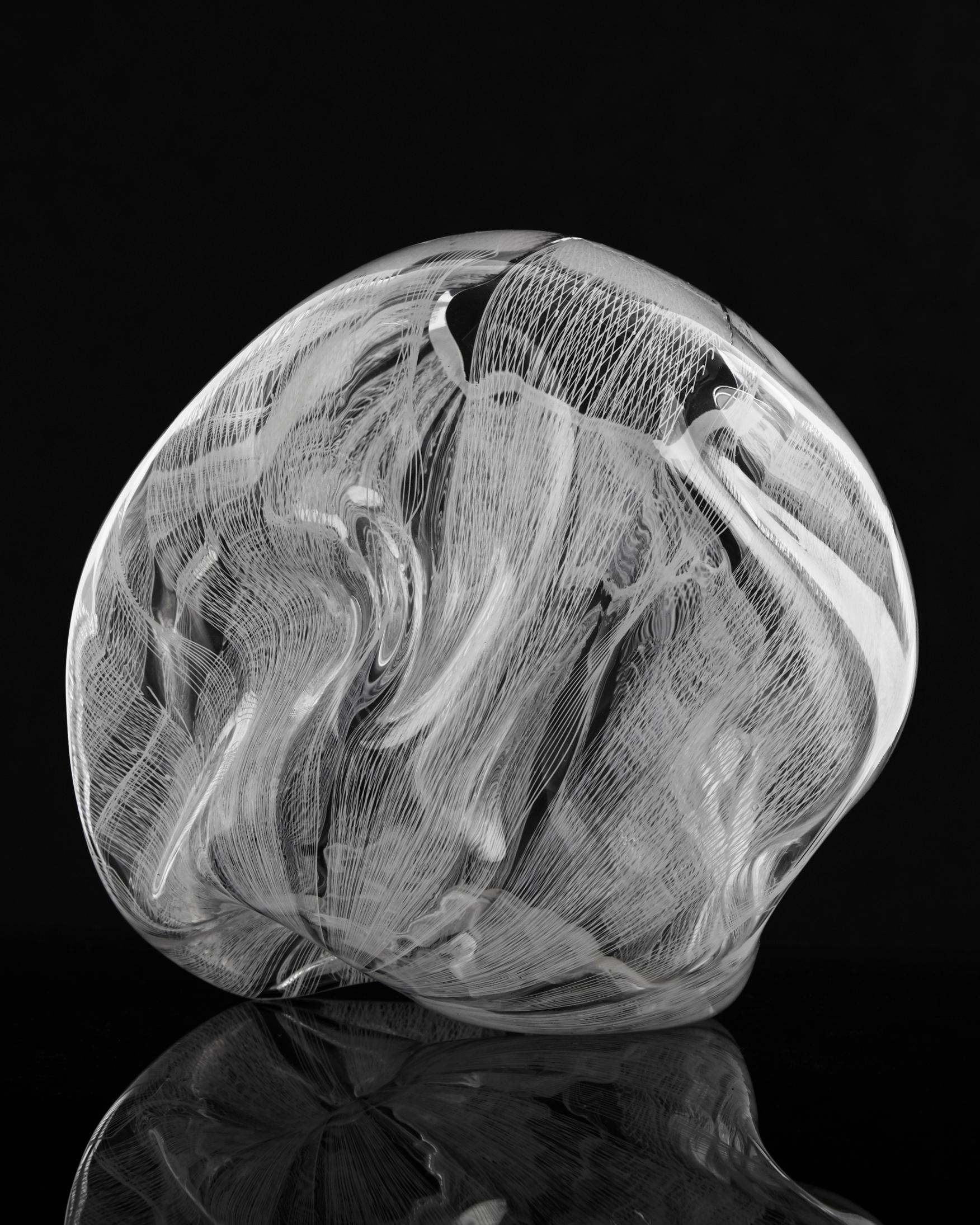 Contemporary Unique Crumpled Sculptural Vessel by Jeff Zimmerman and James Mongrain
