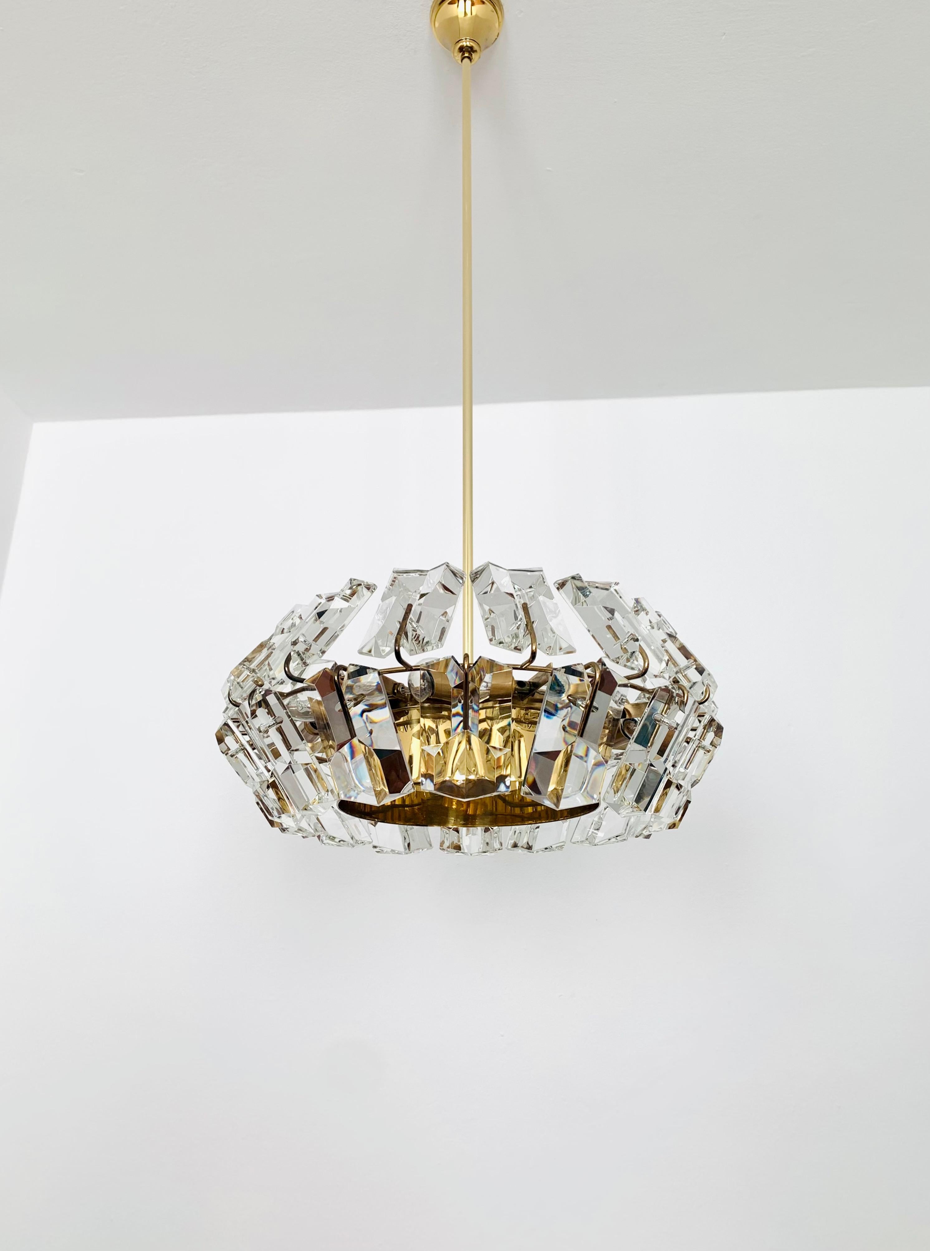 Unique Crystal Chandelier by Ernst Palme In Good Condition In München, DE