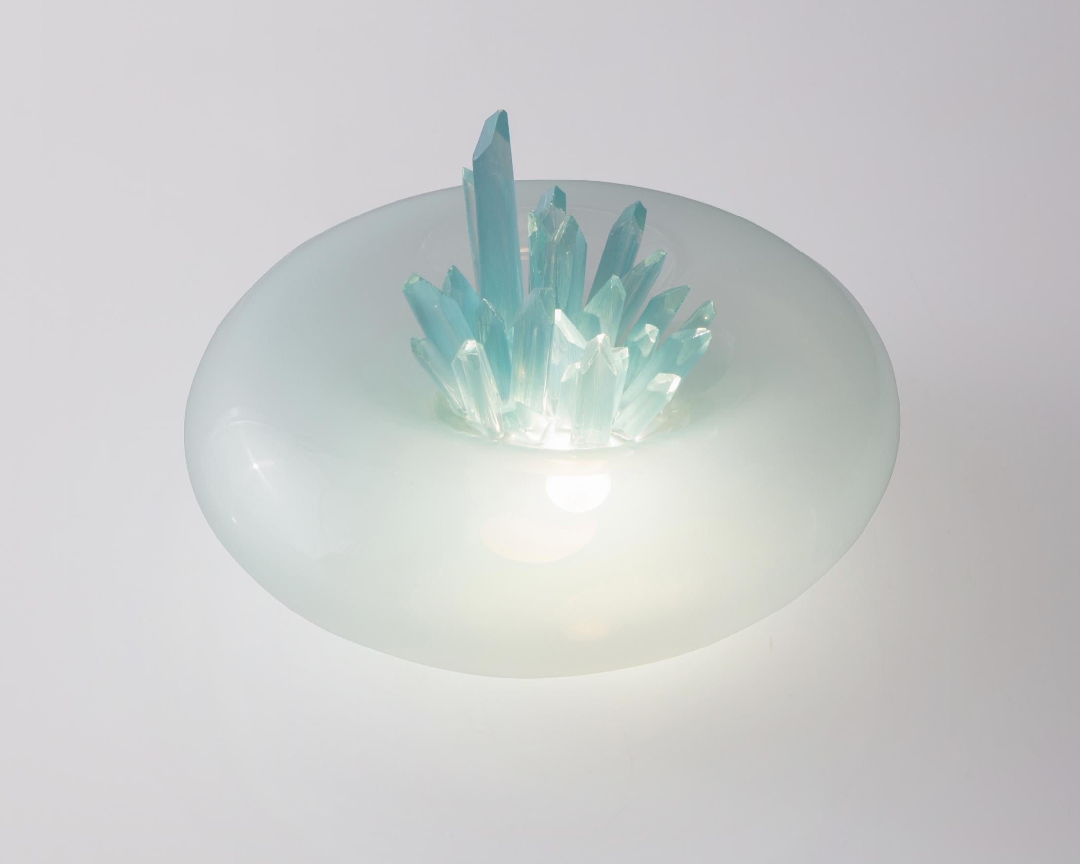 Einzigartige „Kristall“-Tischplatte beleuchtete Skulptur von Jeff Zimmerman (amerikanisch) im Angebot
