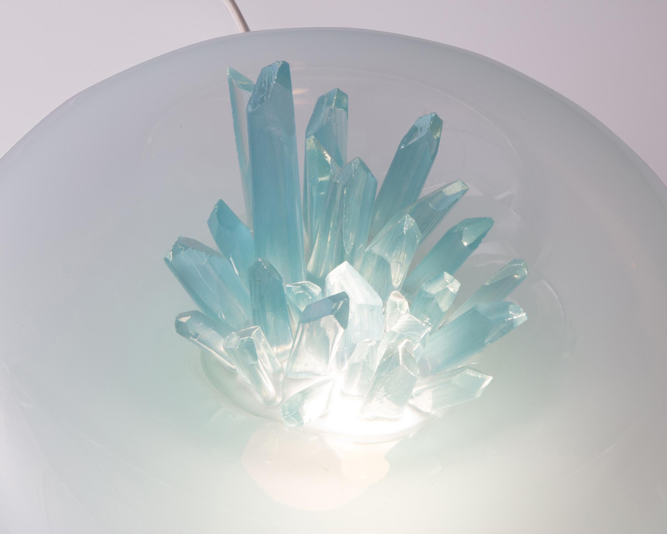 Einzigartige „Kristall“-Tischplatte beleuchtete Skulptur von Jeff Zimmerman im Zustand „Hervorragend“ im Angebot in New York, NY