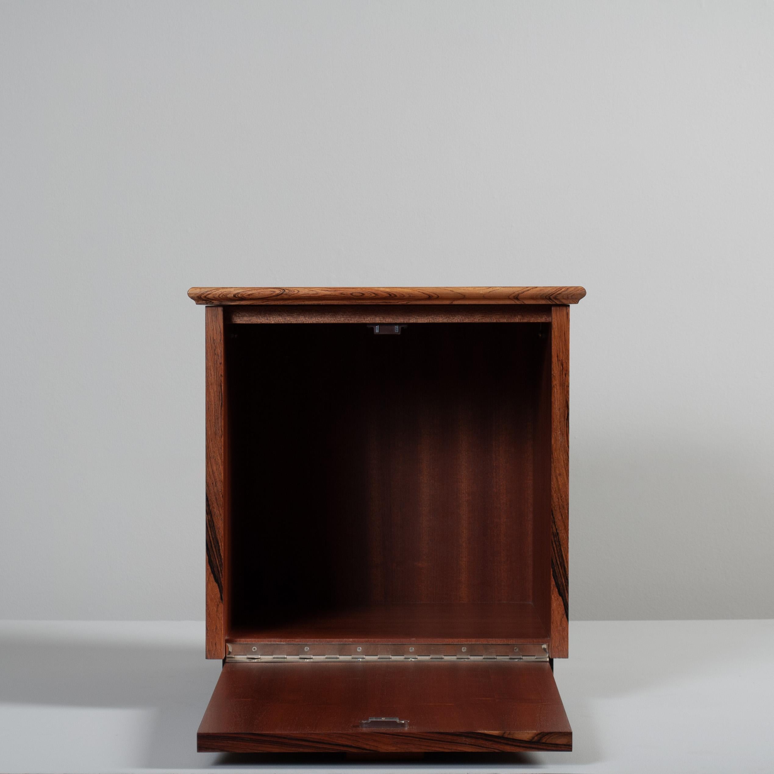 Brass Danish Cube Night Stand For Sale