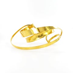 Unique Cuff Bracelet by Jewellery Artist Pavel Krbalek in 22 Karat Yellow Gold