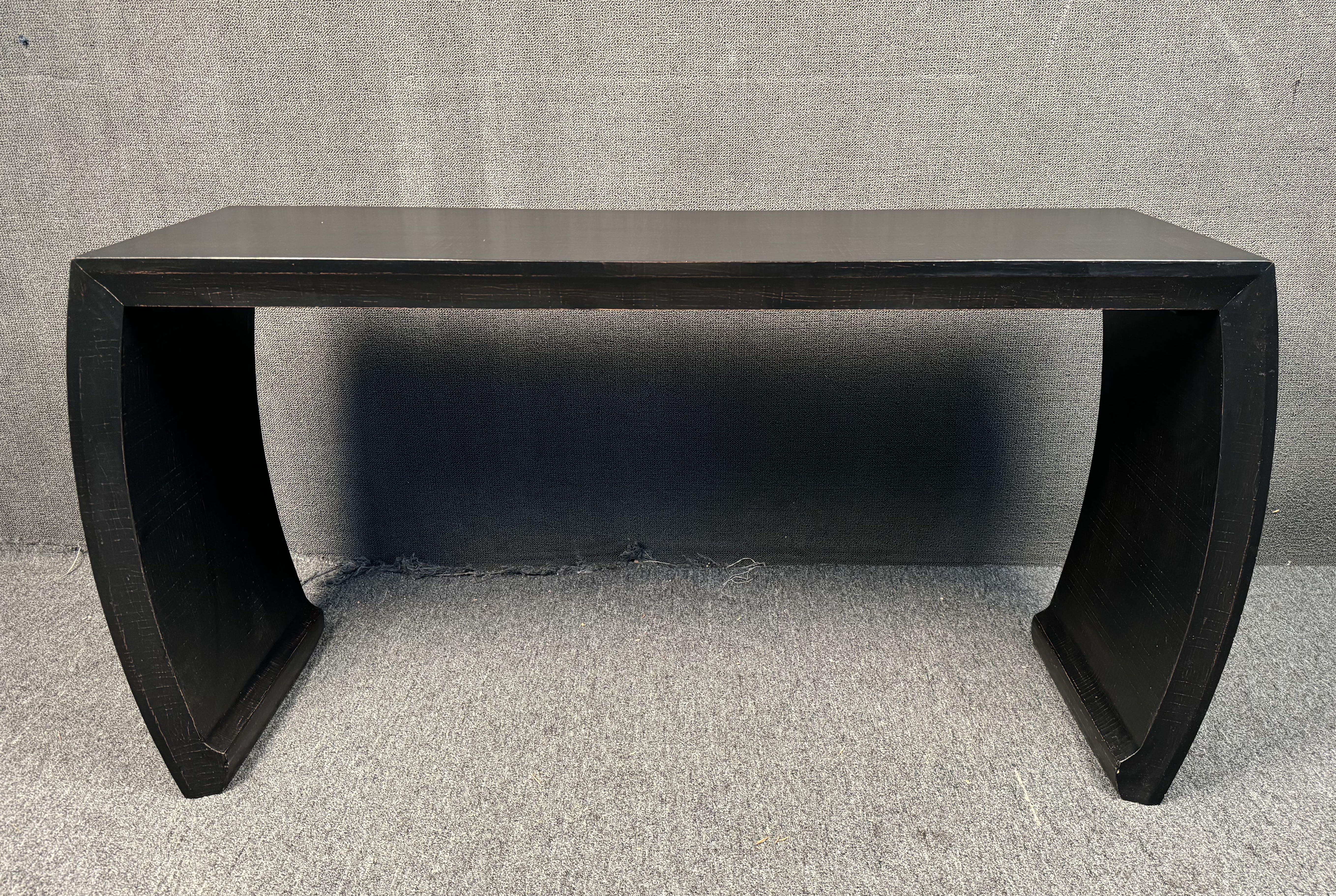Black Rounded Console Unique Curved Console in Black For Sale at 1stDibs