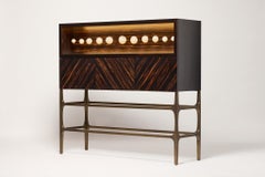 Unique Custom Brass Gabon Ebony Backlight CABINET À SECRET I, Reda Amalou Design