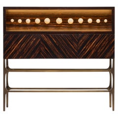 Unique Custom Brass Gabon Ebony Backlight CABINET À SECRET I, Reda Amalou Design