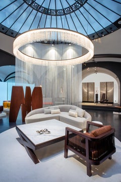 Unique Custom Bronze Legs White Marble Top Coffee Table X By Reda Amalou Design