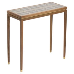 Esclusiva consolle LALA su misura in noce massiccio e metallo bronzo, firmata Reda Amalou Design