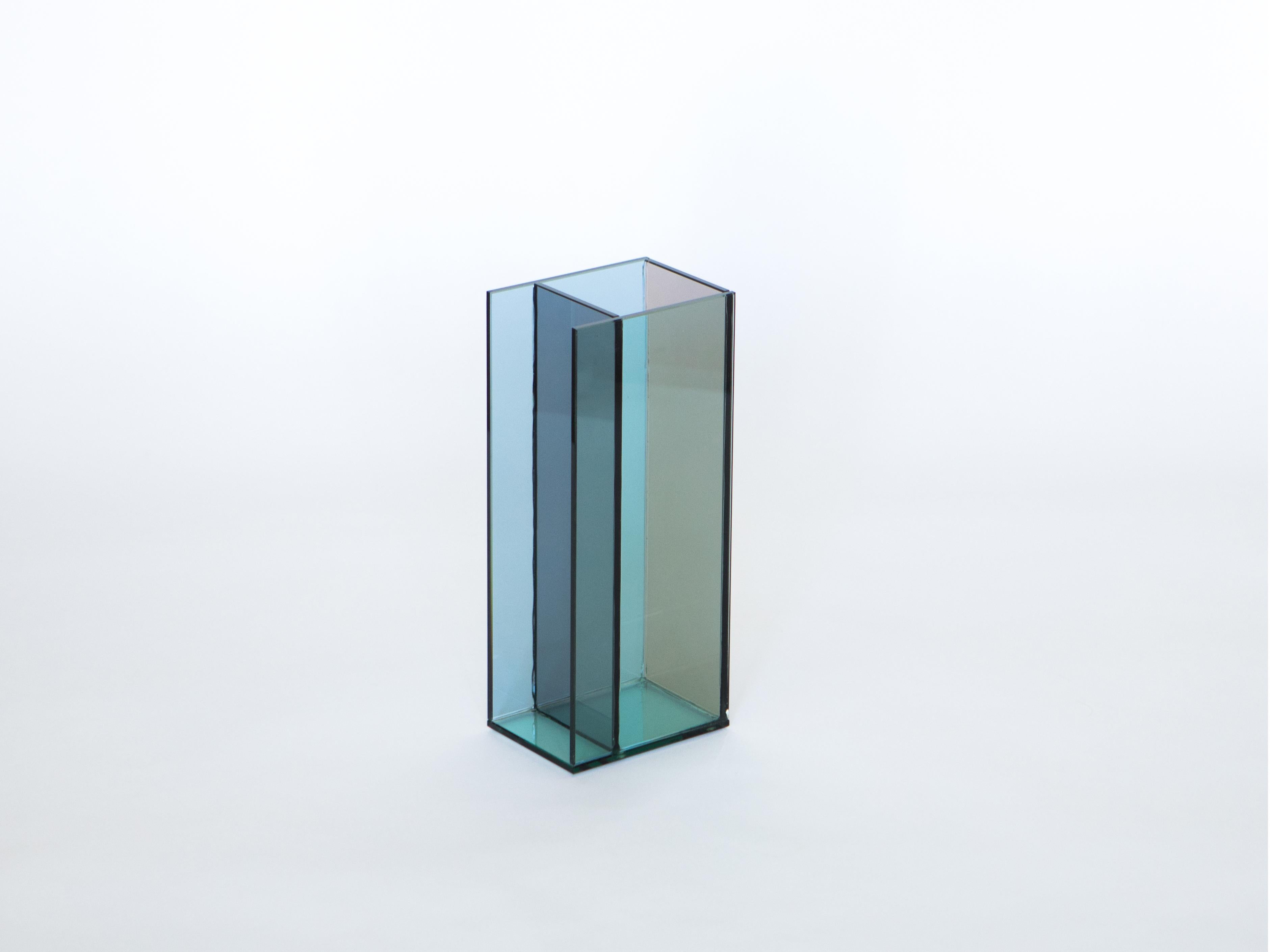 Modern Unique Custom Panes Vase by Kim Thome For Sale