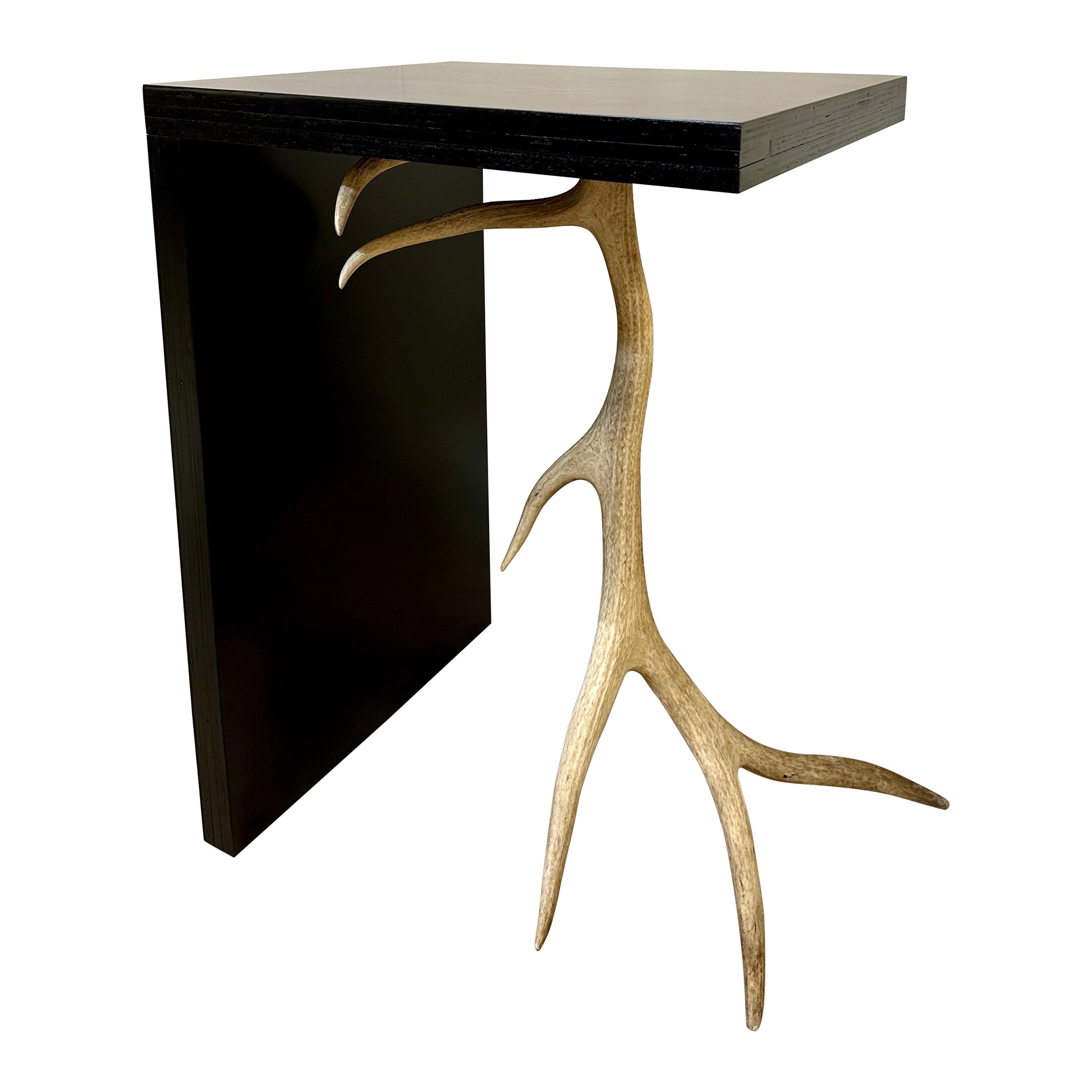Mesa/pedestal única a medida con base de asta de 6 puntas