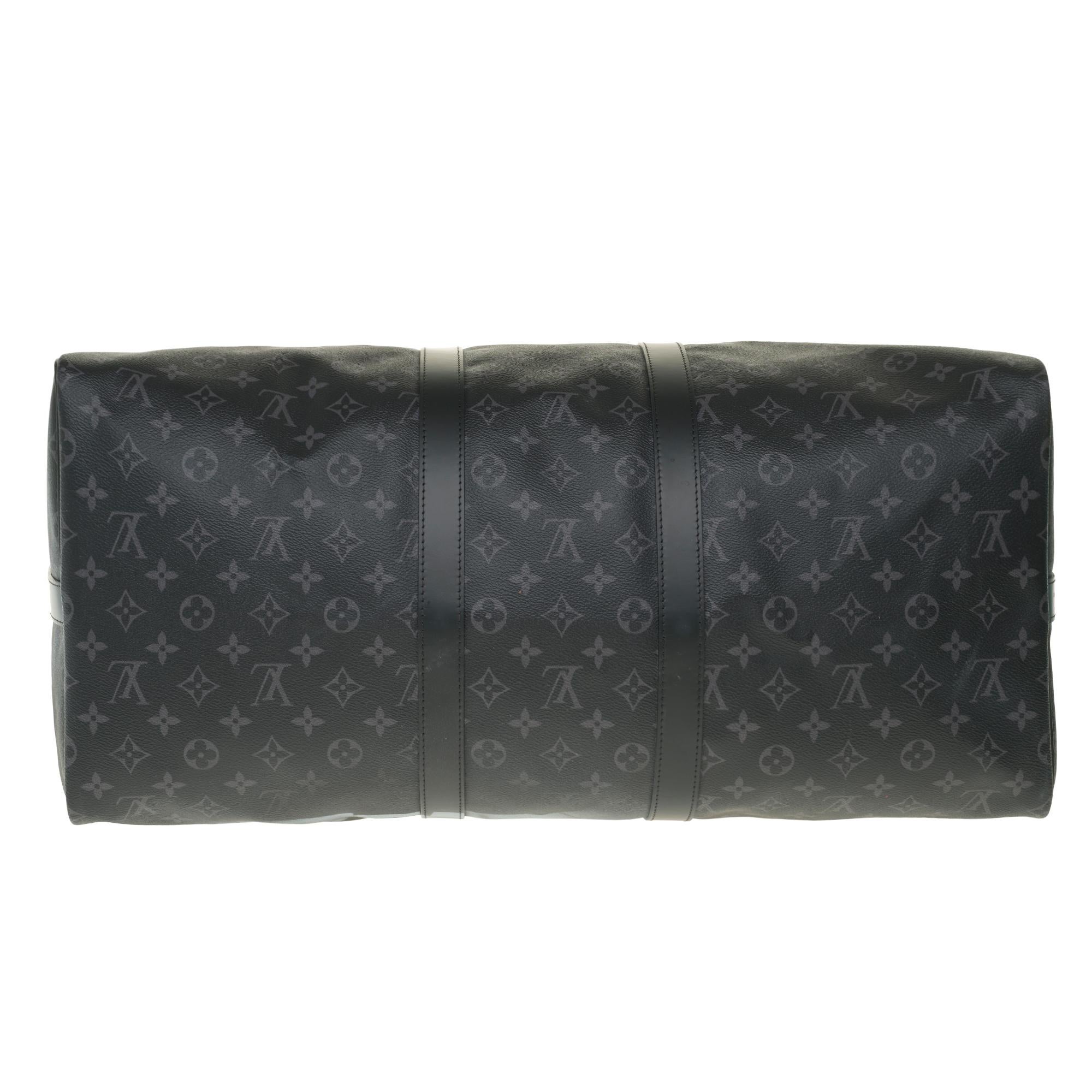 UNIQUE Customized BATBAG III Travel bag Louis Vuitton Keepall 55 éclipse strap 3