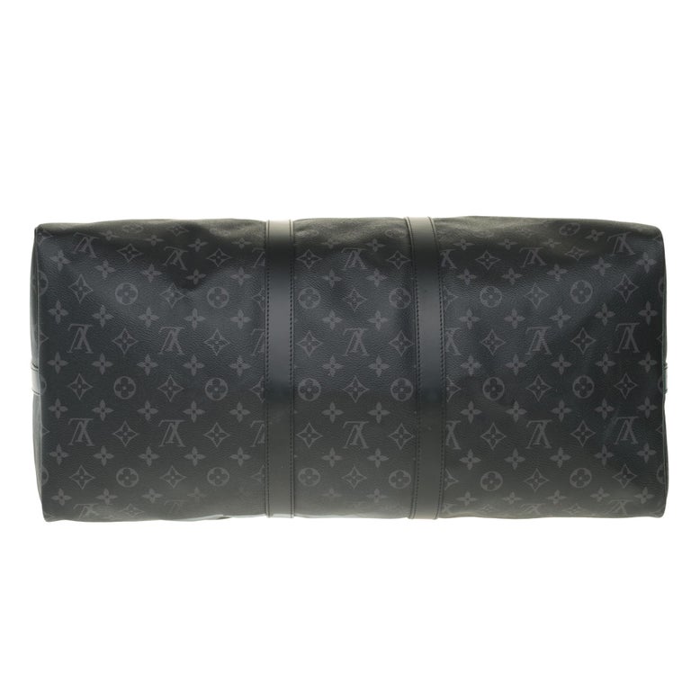 UNIQUE Customized BATBAG III Travel bag Louis Vuitton Keepall 55 éclipse strap 4