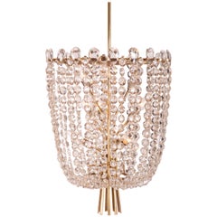 Unique Cut Crystal Rondino Chandelier by J.T. Kalmar