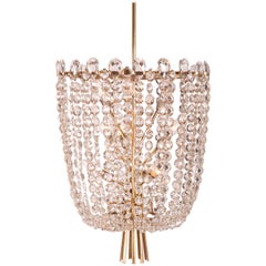 Unique Cut Crystal Rondino Chandelier by J.T. Kalmar