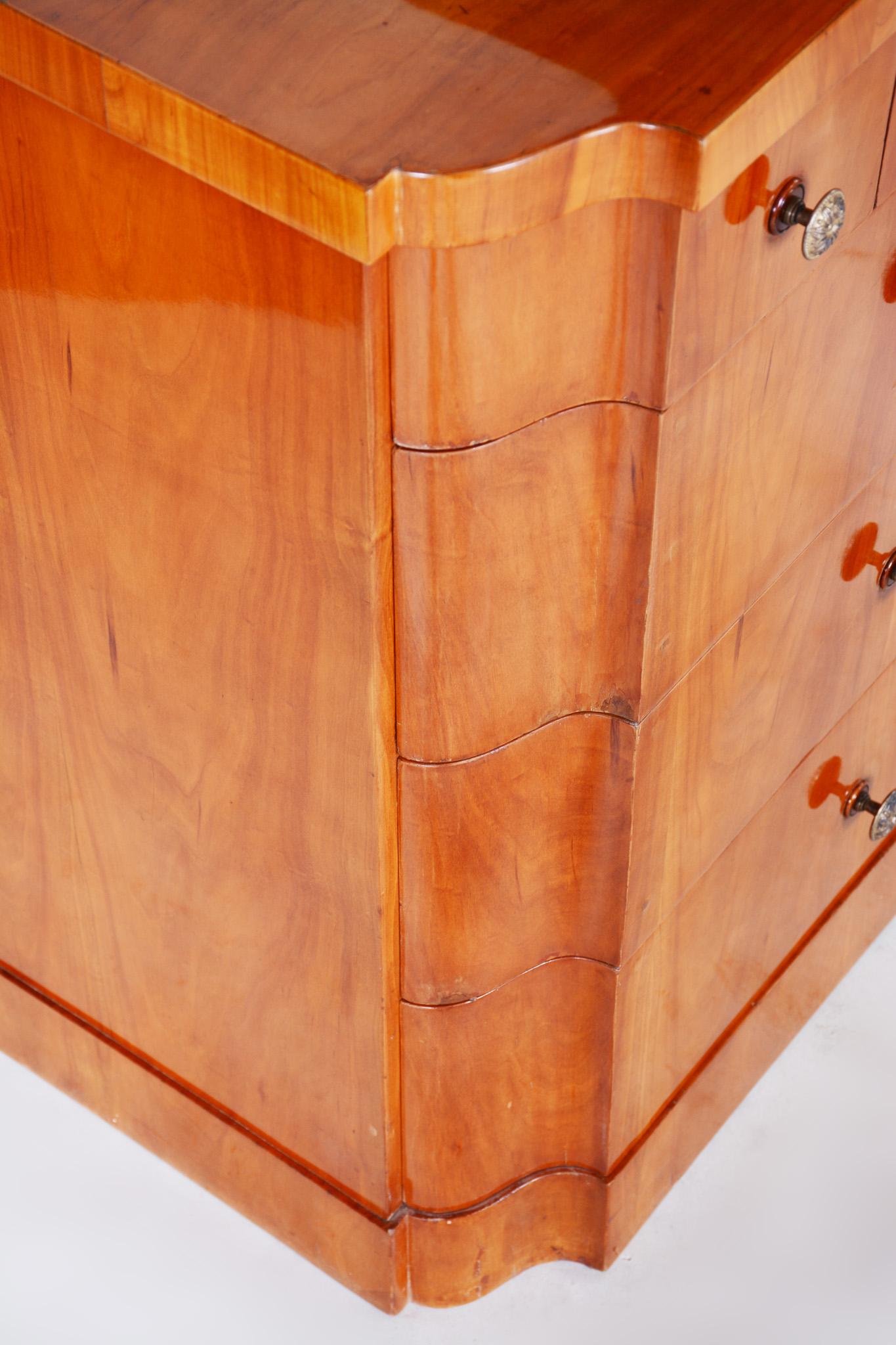 Unique Czech Art Deco Dressing Table with Mirror, Cherry-Tree, Restored, 1920s For Sale 13
