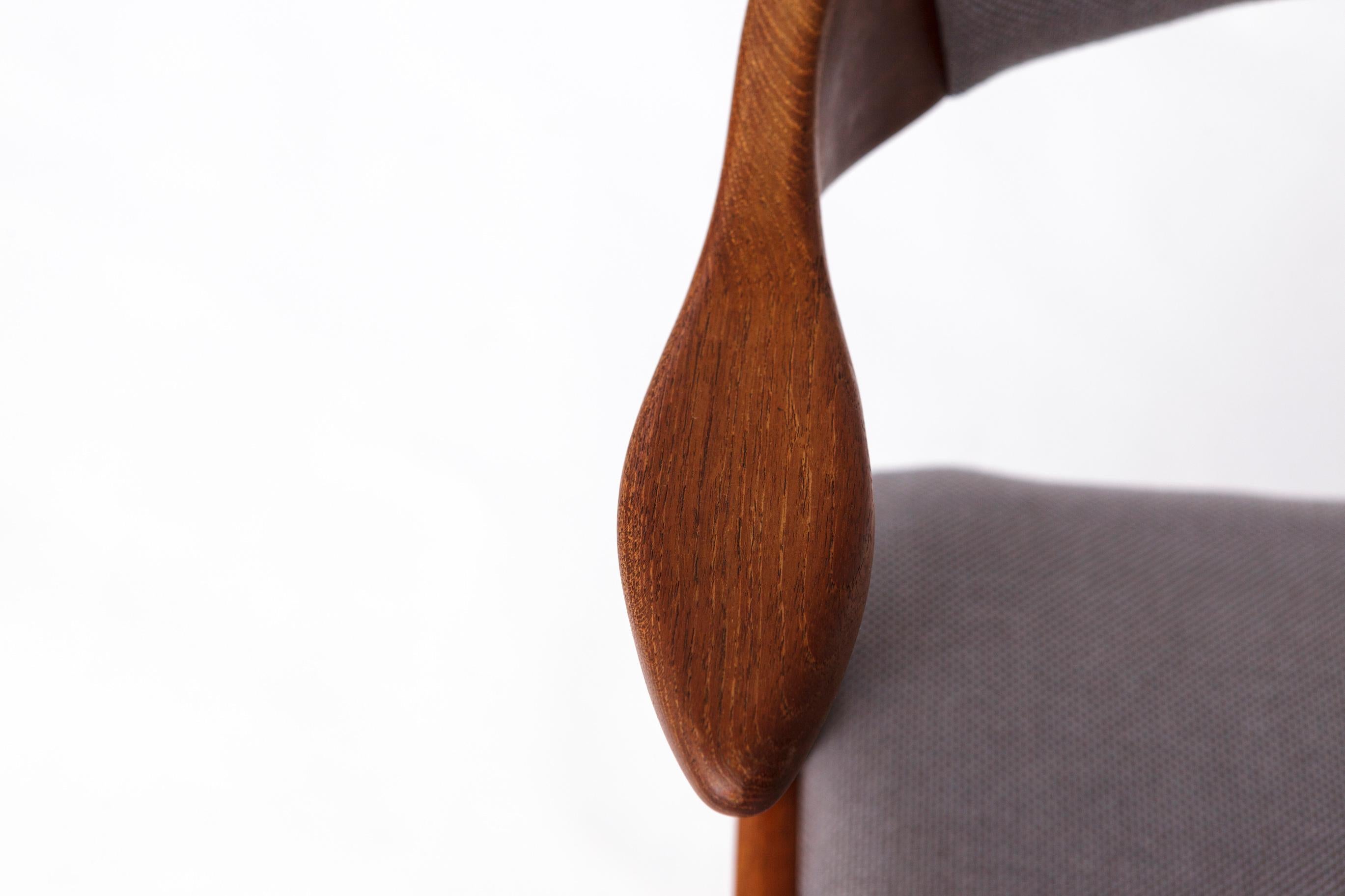Danese Poltrona danese unica nel suo genere - Sedia da scrivania o da pranzo vintage in teak degli anni 1960/1970, grigio in vendita