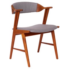 Poltrona danese unica nel suo genere - Sedia da scrivania o da pranzo vintage in teak degli anni 1960/1970, grigio