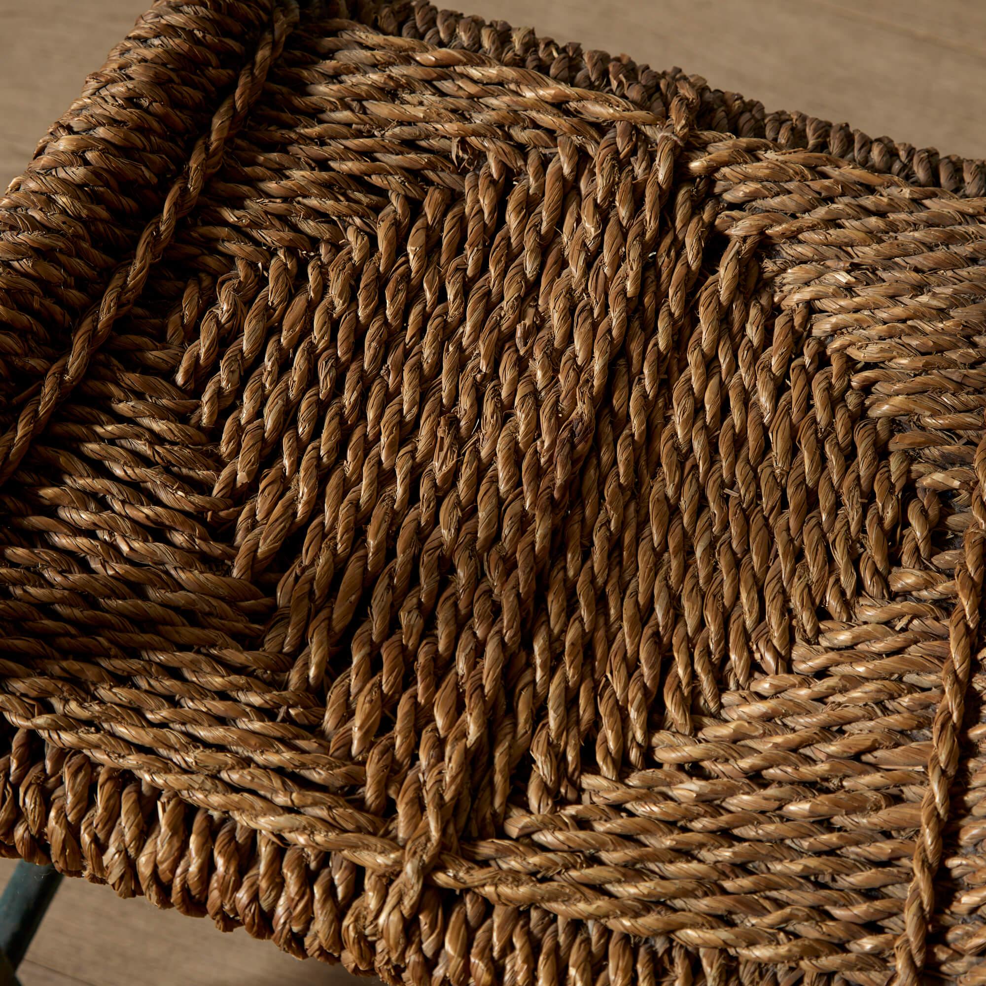 Corde Chaise folklorique danoise unique peinte en bleu