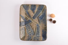 Unique Danish Brutalist Ceramic Wall Decor Abstract Art by Trans, Large, 1970s