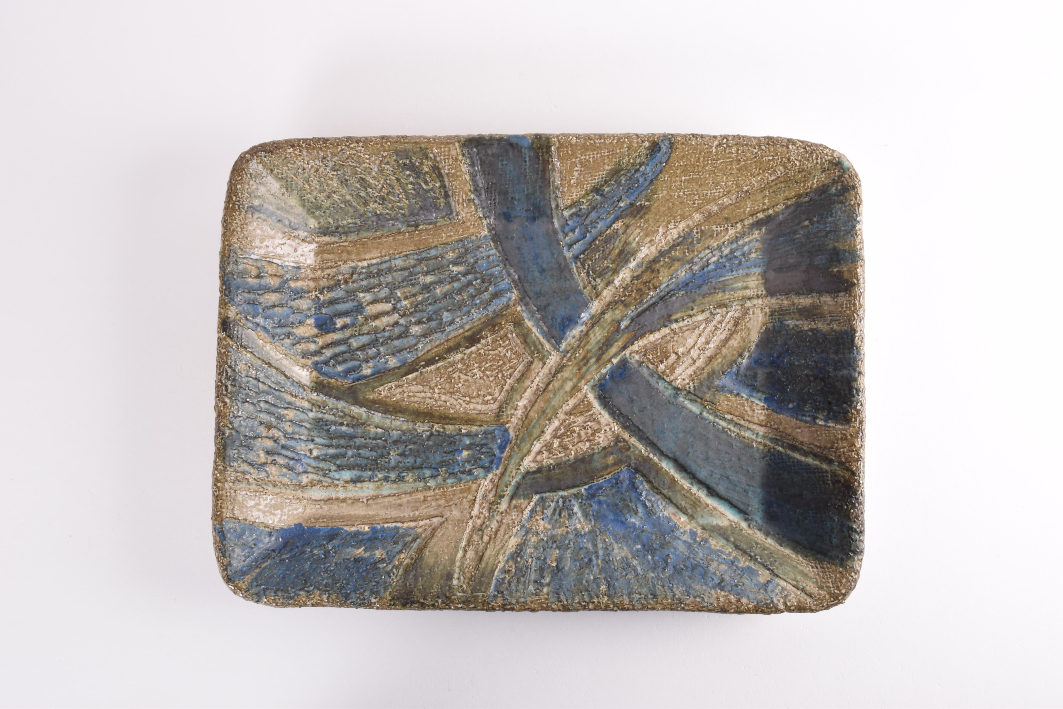 Unique Danish Brutalist Ceramic Wall Decor Abstract Art by Trans, Large, 1970s Danés en venta