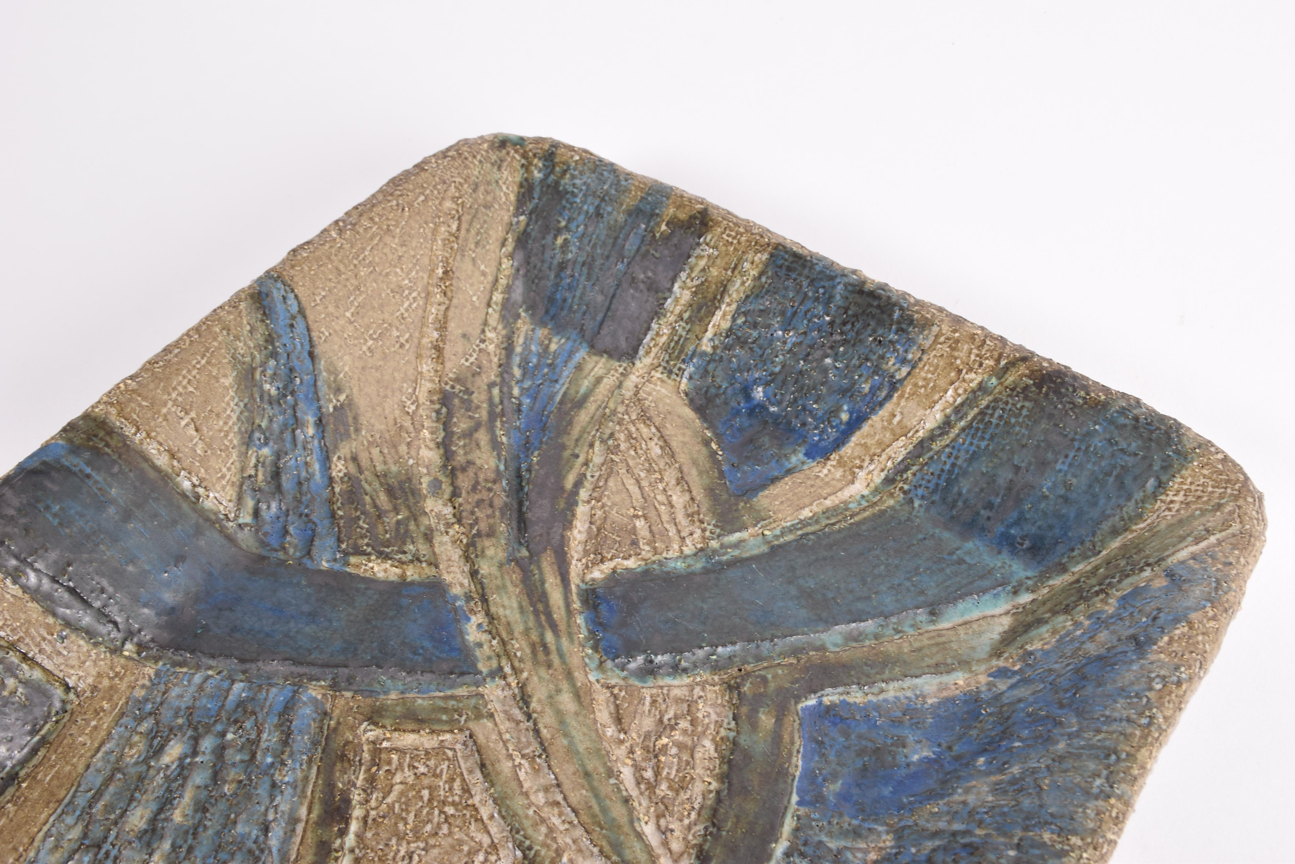 Unique Danish Brutalist Ceramic Wall Decor Abstract Art by Trans, Large, 1970s en Bueno estado para la venta en Silkeborg, Silkeborg