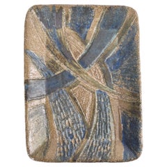 Unique Danish Brutalist Ceramic Wall Decor Abstract Art by Trans, Large, 1970s