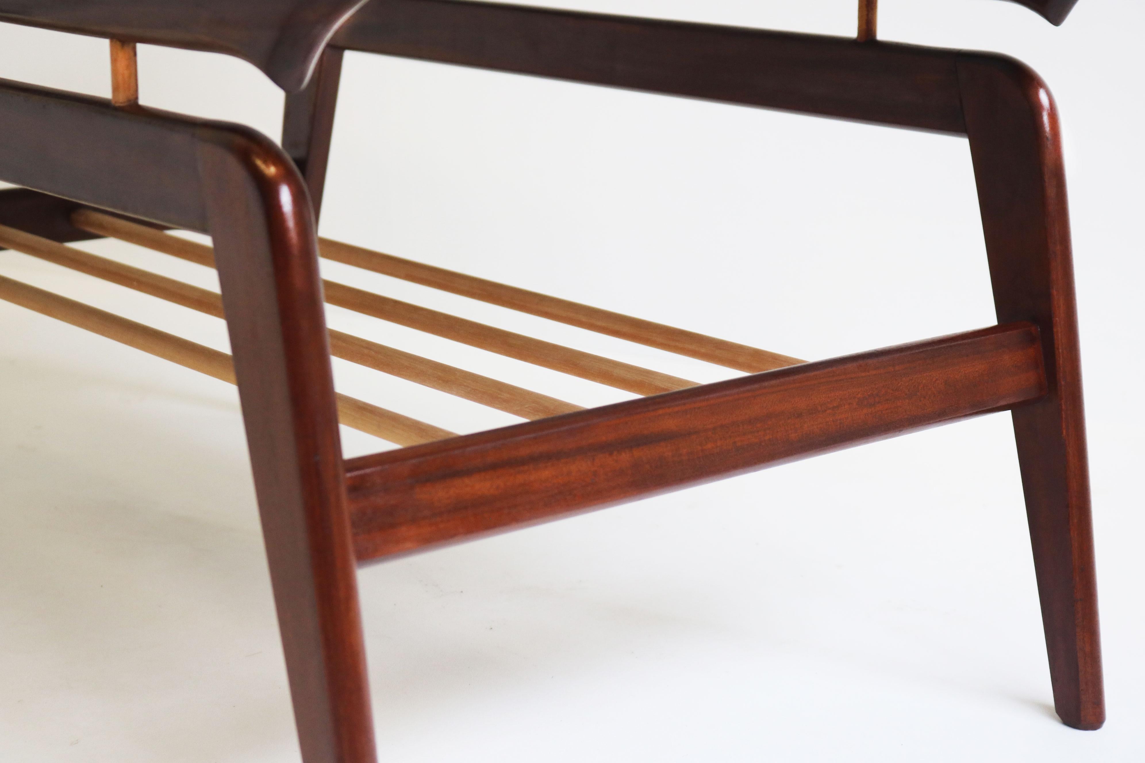 Unique Danish Design Coffee Table flip top teak and beech 1950 mid-century In Good Condition For Sale In Ijzendijke, NL