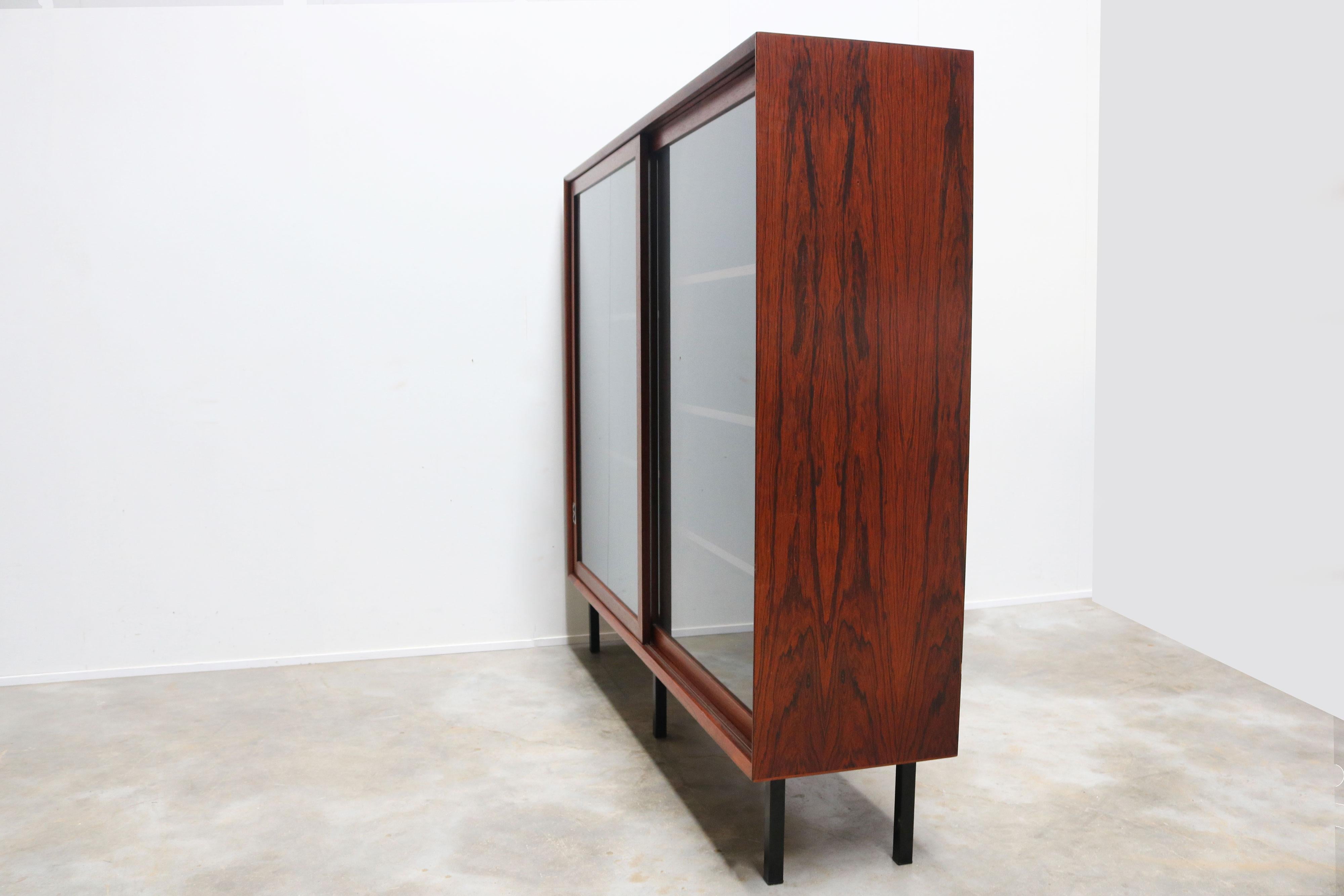 Metallo Libreria in legno di palissandro dal design unico danese di Arne Vodder per Sibast furniture 1958 in vendita