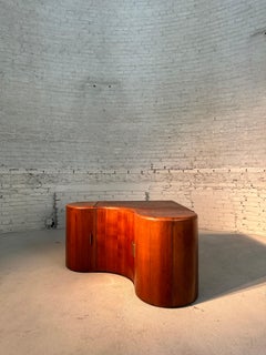 Unique Danish Midcentury Heart-shaped Corner Cabinet