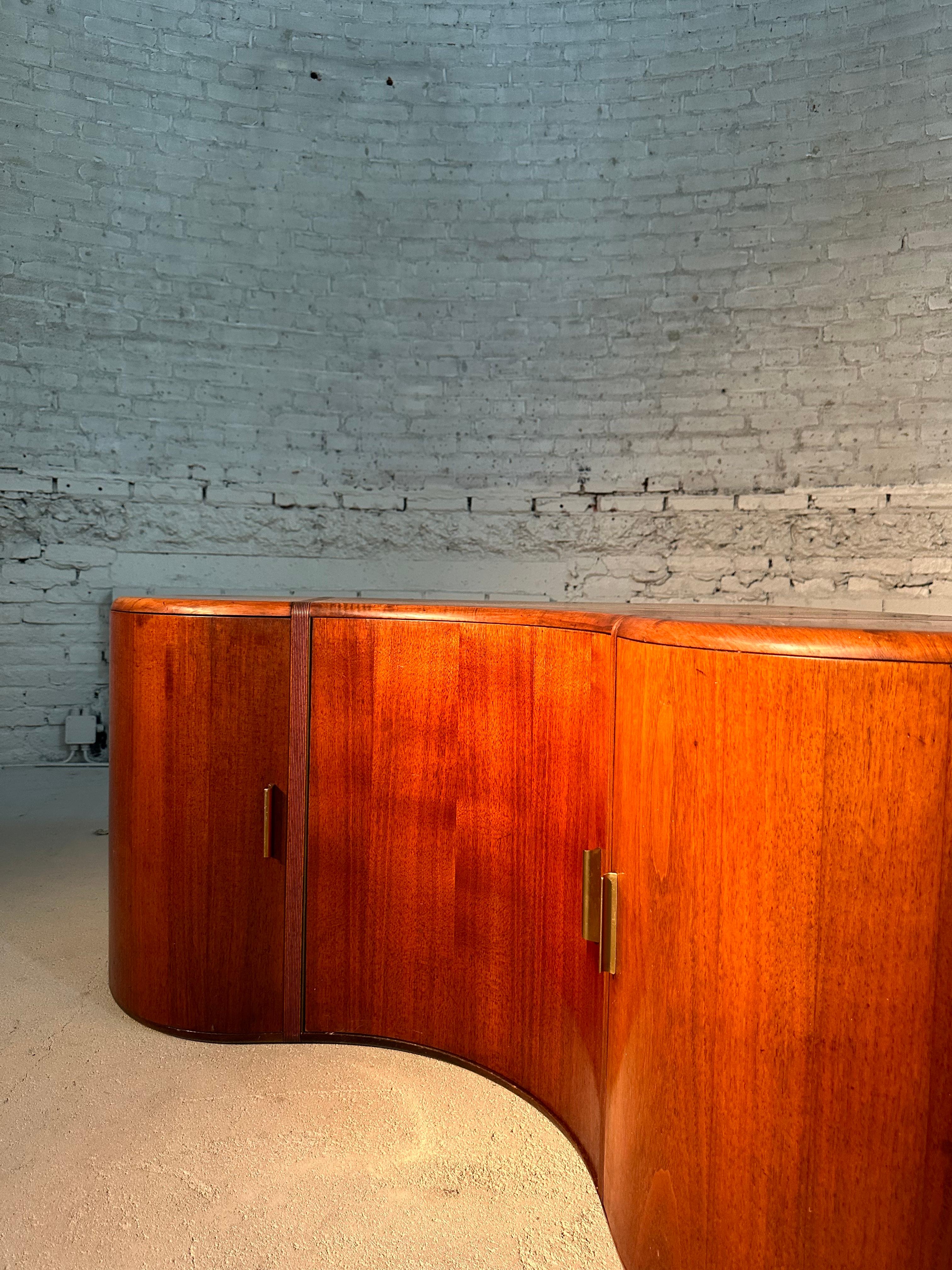 Unique Danish Midcentury Heart-shaped Corner Cabinet  In Good Condition In BREDA, NL