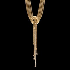 Unique David Yurman Diamond Multi-Strand Tassel Necklace