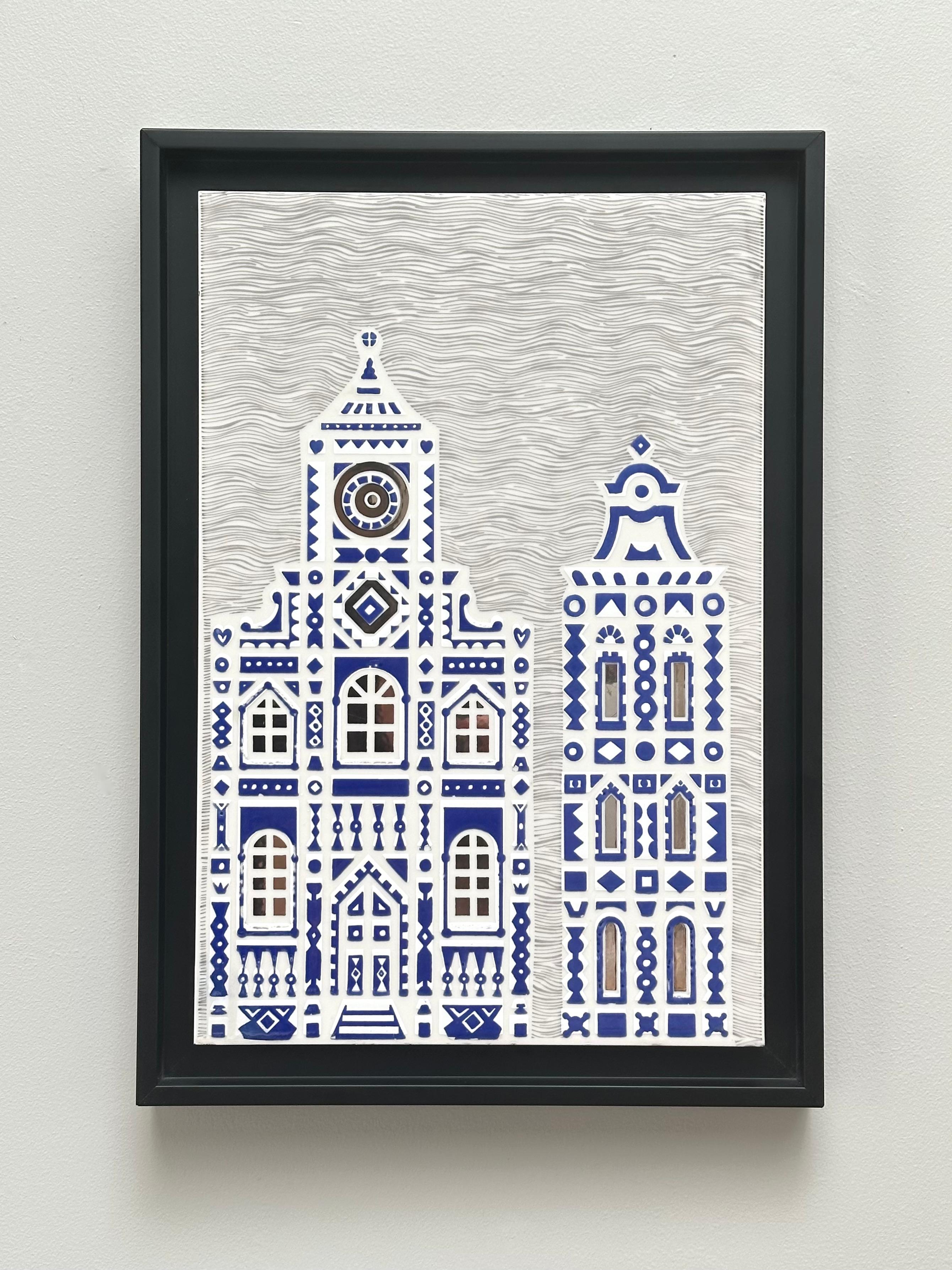 Einzigartige dekorative Kunstfliese, Roger Capron, Italien 1988 im Angebot 4