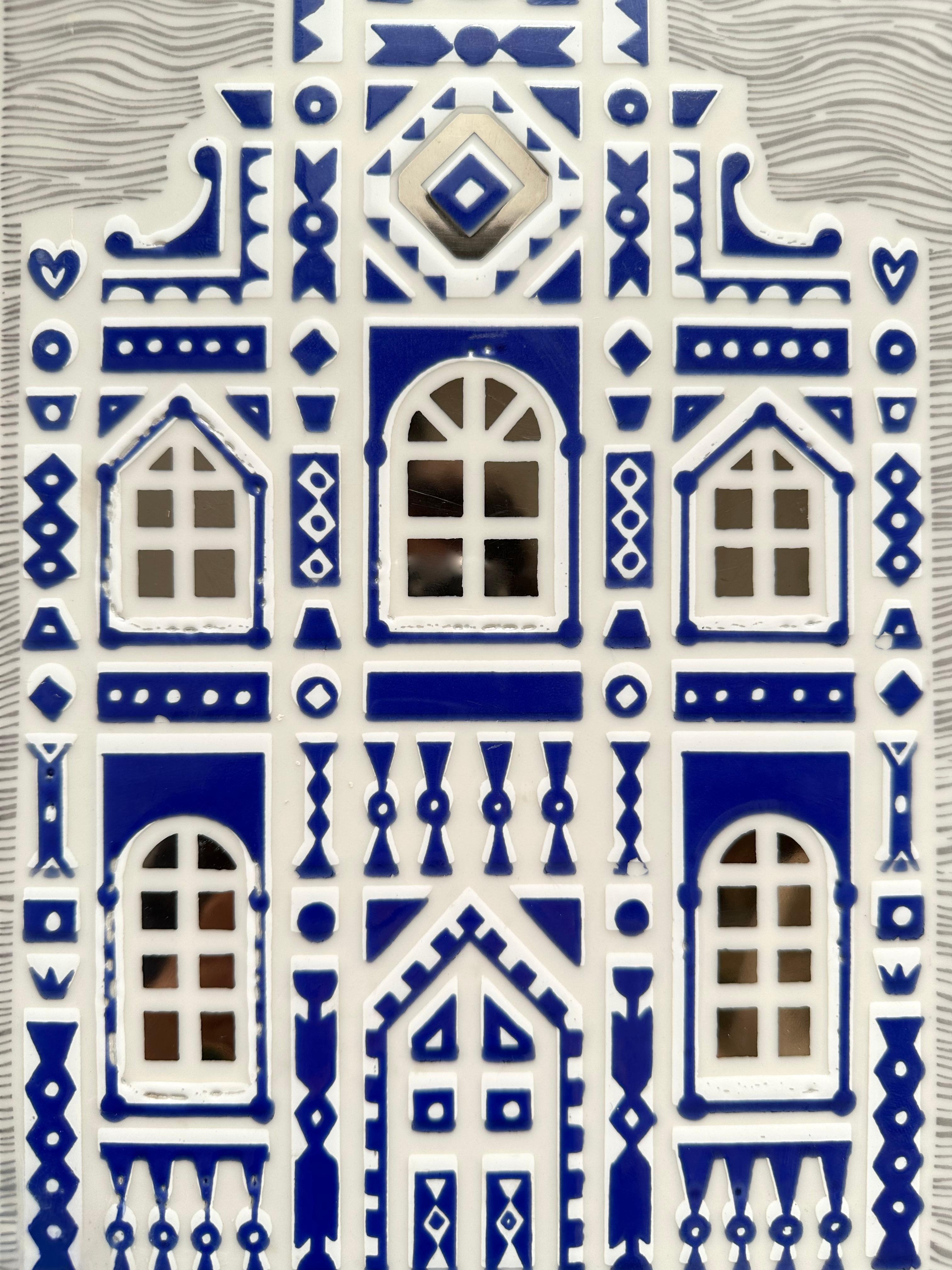 Einzigartige dekorative Kunstfliese, Roger Capron, Italien 1988 (Sonstiges) im Angebot
