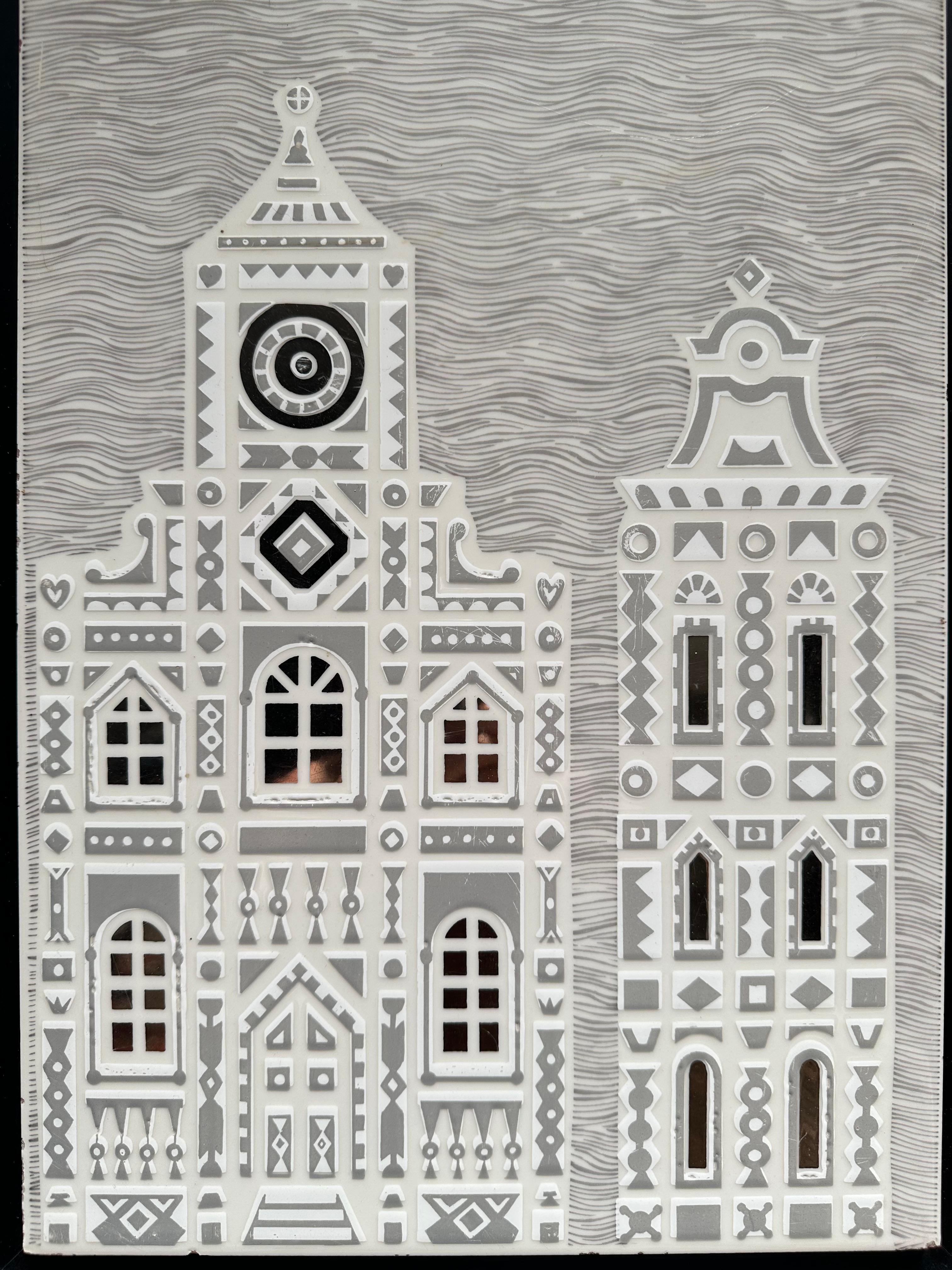 Unique Decorative Art Tile, Roger Capron, Italy 1988 In Fair Condition For Sale In St Ouen, FR